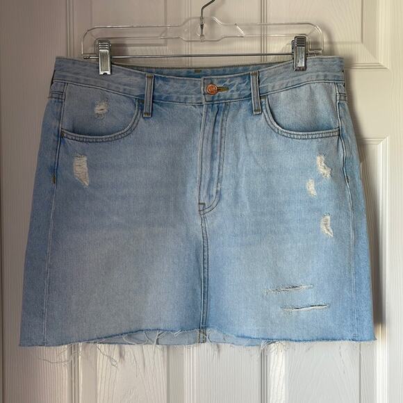 H&M & Denim destroyed skirt - Picture 1 of 3